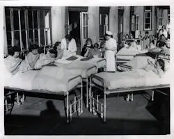 Needlework on the Veranda