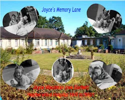 Joyce Bartlett & Mum Outside Collage